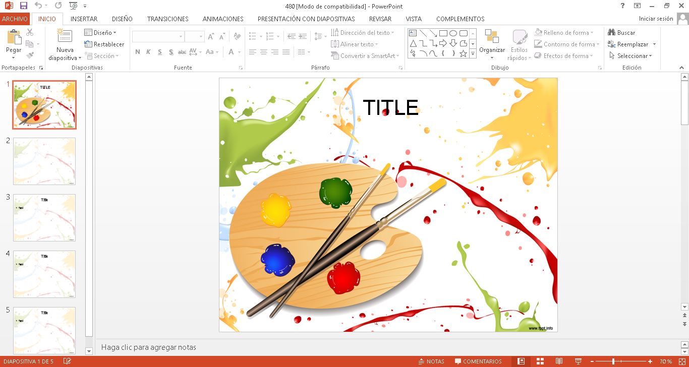 Plantilla de pintura para PowerPoint - Plantillas Power Point gratis