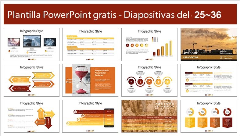 slides de flechas hacia arriba.