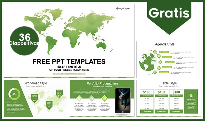 Plantilla PowerPoint Negocios Internacionales - Plantillas Gratis