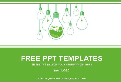 Plantilla power point con foco ecologico para descargar gratis.