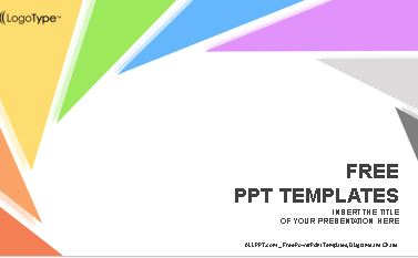 Plantilla triangulo de colores para Power Point