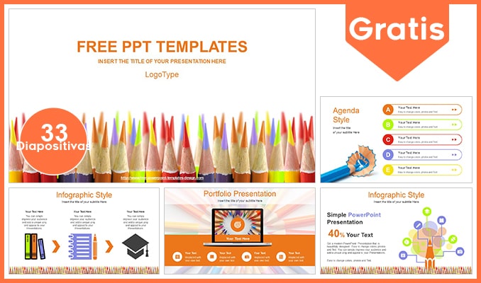 Plantilla profesional de colores para Power point.