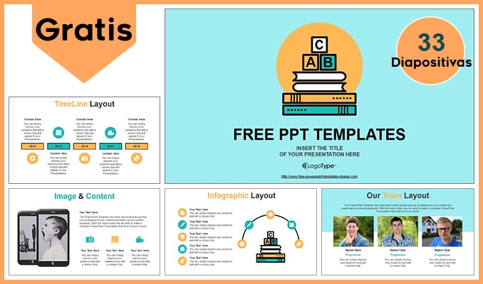 Plantilla para power point de bloques alfabéticos.