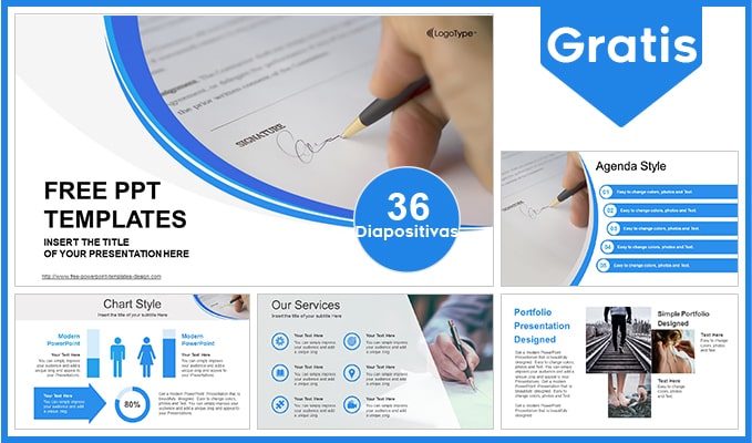Plantilla para Power Point de contrato.