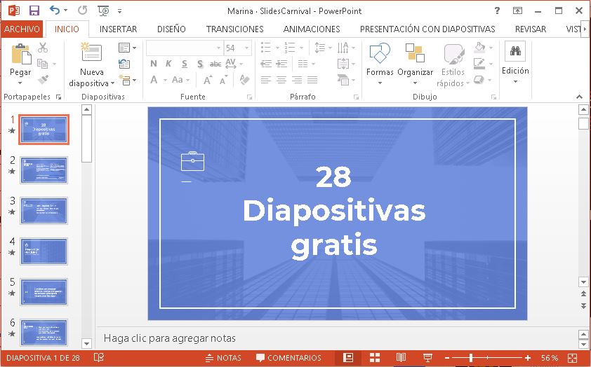 Plantilla Power Point Azul marino - Plantillas Power Point gratis