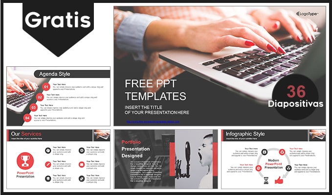 Plantilla power point de trabajo por internet.