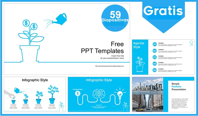 Plantilla para Power point de Inversiones gratis.