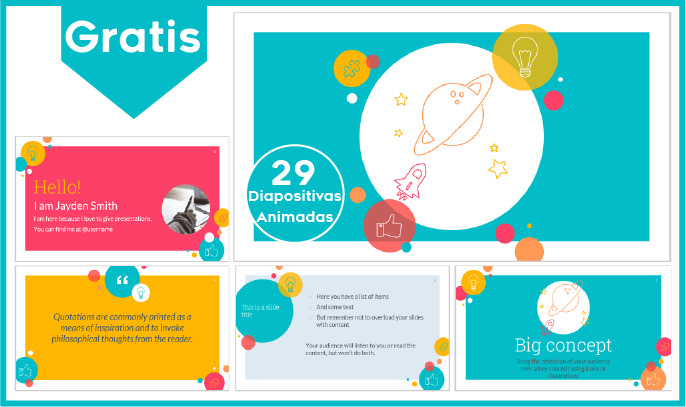 Plantilla Power point con Círculos Creativos - Plantillas gratis Plantilla Power point con Círculos Creativos - Plantillas gratis