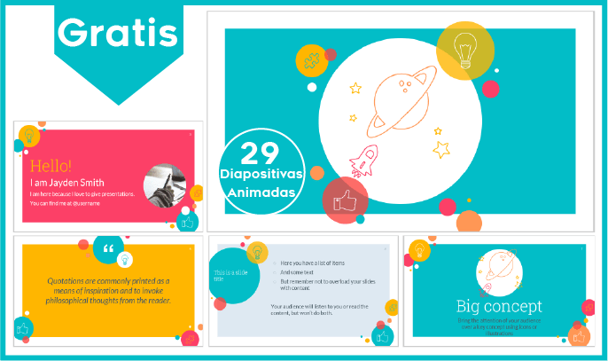 Plantilla Power point con Círculos Creativos - Plantillas gratis