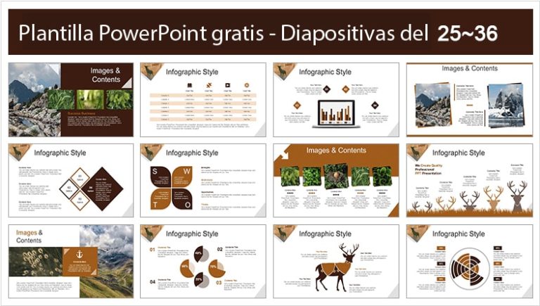 Plantilla de Bosque para Power point - Plantillas Power Point gratis