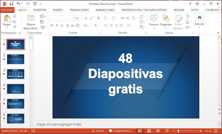 Plantilla azul formal para power point gratis.