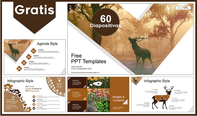 Plantilla de bosque para power point gratis.