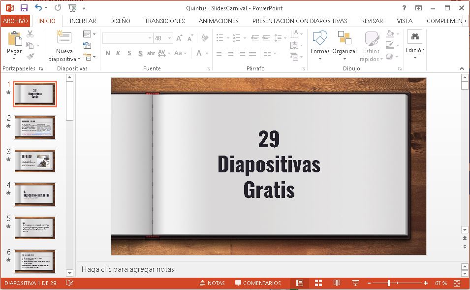 Plantilla estilo cuaderno para Powerpoint - Plantillas Power Point gratis