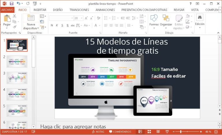 Líneas de Tiempo para Power Point gratis.