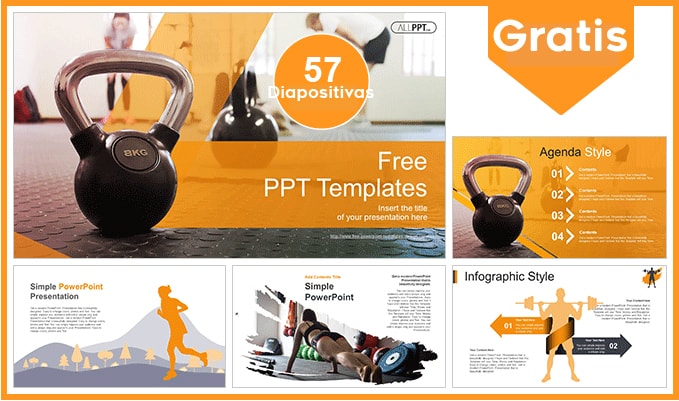 Plantilla Power Point de Ejercicios fisicos gratis.