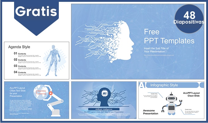 Plantilla power point de inteligencia artificial gratis.