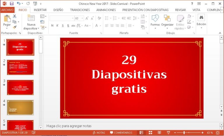 Plantilla Power point rojo intenso.