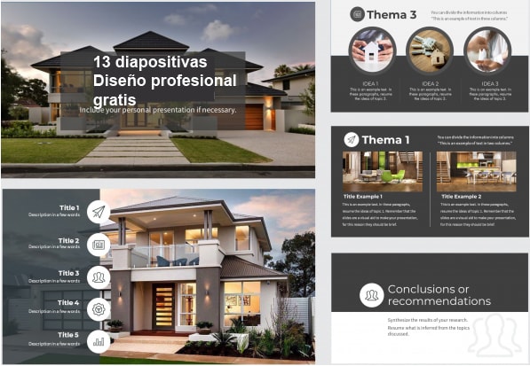 moder house power point template free.