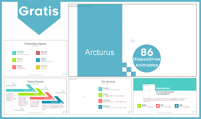 Plantilla animada arturus para power point gratis.