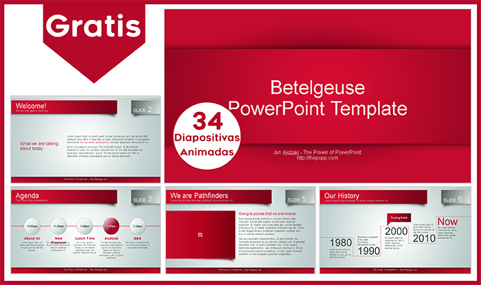 Plantilla animada Betelgeuse para power point gratis.