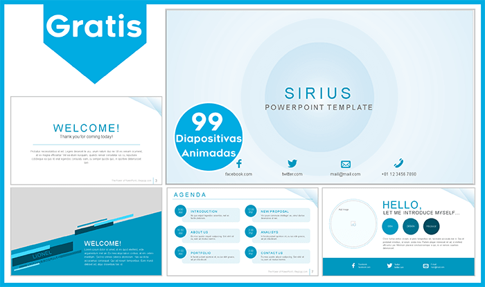 Plantilla animada sirius para power point