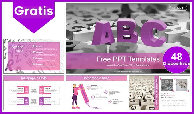 Plantilla power point del abc del alfabeto gratis