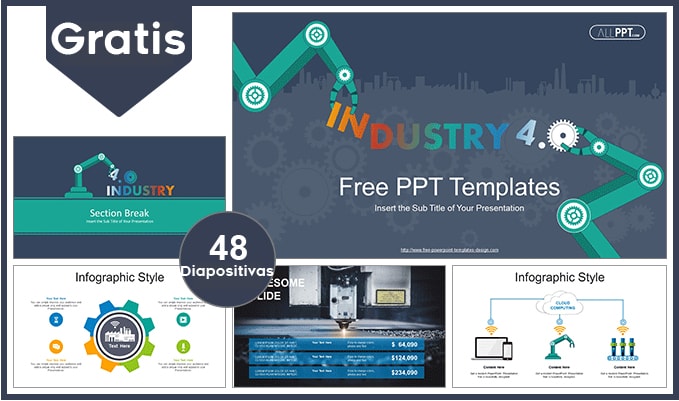 Plantilla Power Point de Ingeniería Industrial gratis.