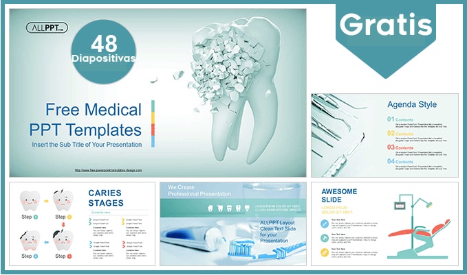 Plantilla Power point de odontología gratis.