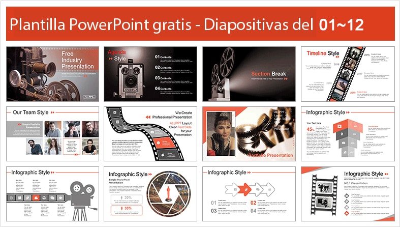 Movie Projector Power Point Template free.