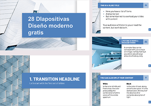 Plantilla azul corporativa para powerpoint gratis.