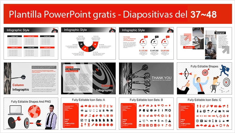 Plantilla power point de objetivos y logros para power point gratis.