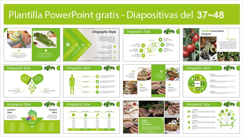 plantilla de vegetarismo para powerpoint.