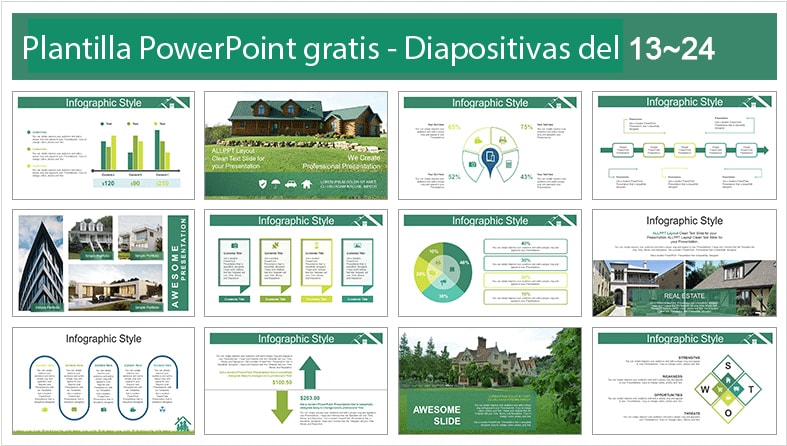 Plantilla de casas de campo para powerpoint gratis.