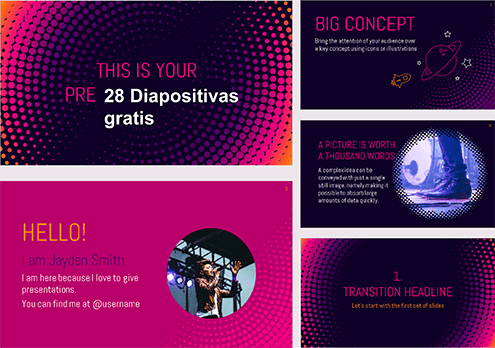 Plantilla powerpoint estilo musica gratis.