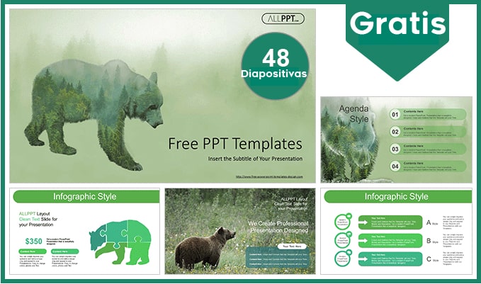 Plantilla power point de osos gratis.