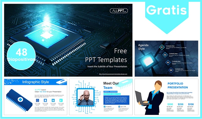 Plantilla power point de hardware gratis.