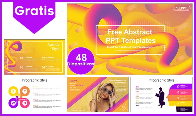 Plantilla power point ondas degradadas gratis.