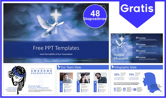 plantilla power point del espíritu santo gratis.