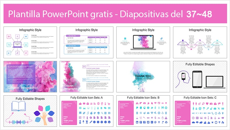 slides de tintas.
