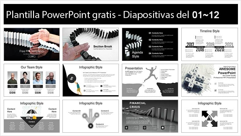 Financial crisis powerpoint template free.