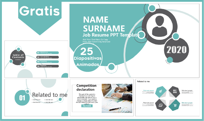 Plantilla de Currículum Vitae Animado en Power point gratis