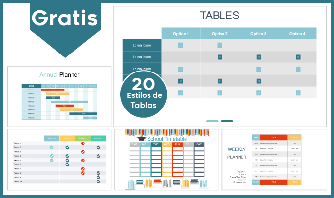 Tablas en power point para descargar gratis.