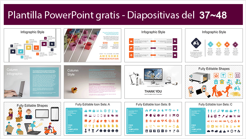 diapositivas de envio de cajas de mensajería.