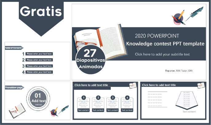 Plantilla power point de lectura para descargar gratis.