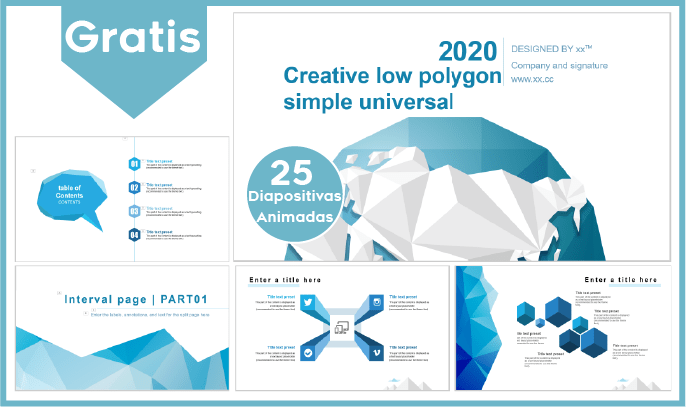 Plantilla power point de polígonos para descargar gratis.