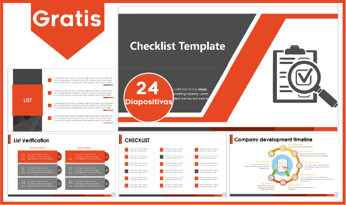 Plantilla power point de Lista de Verificación para descargar gratis.