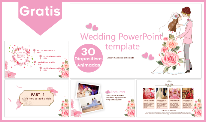 Plantilla Power point para boda y matrimonio gratis.