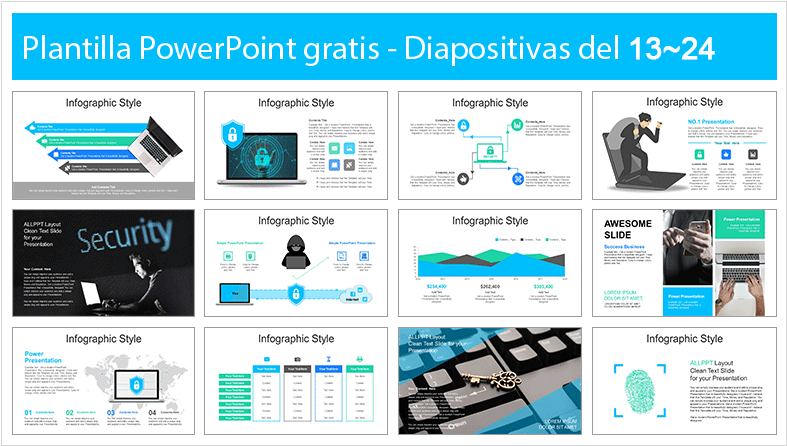 plantilla de seguridad en internet en powerpoint.