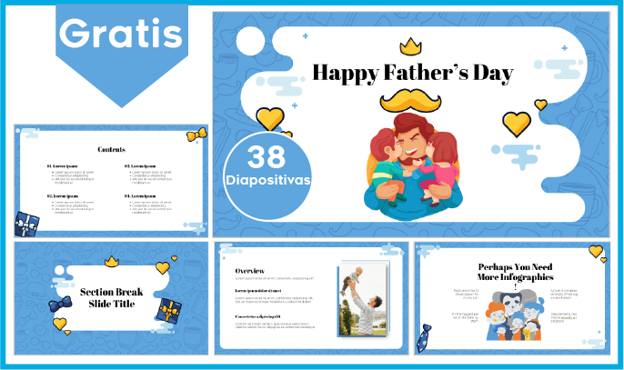 Plantilla power point del día del padre para descargar gratis.