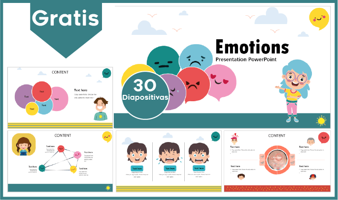 Plantilla power point de las emociones y sentimientos para descargar gratis,